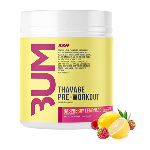 Thavage | CBUM (3) & Thavage | CBUM RAW Beta alanine supplements 40 Serves Raspberry Lemonade