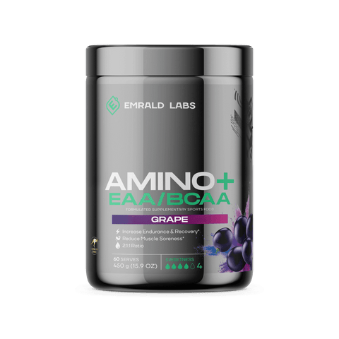 Amino+ EAA/BCAA Emrald Labs Essential amino acids 60 Serves Grape