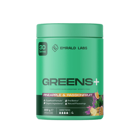 Greens+ (1) & Greens+ Emrald Labs Greens supplements 30 Serves Pineapple Passionfruit