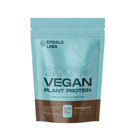 100% Vegan Protein (3) & 100% Vegan Protein Emrald Labs Vegan protein powder 1kg Chocolate
