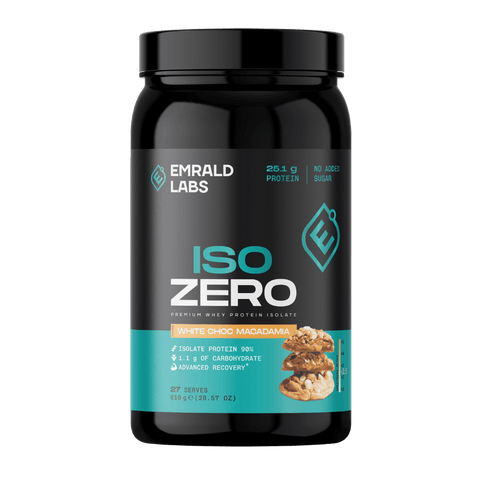 Iso Zero Protein Emrald Labs Whey protein isolate 810g White Choc Macadamia