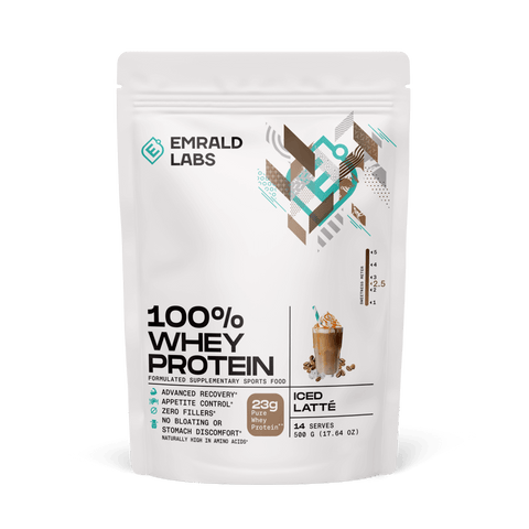 100% Whey Protein (33) & 100% Whey Protein Emrald Labs Whey blend protein 500g Iced Latte