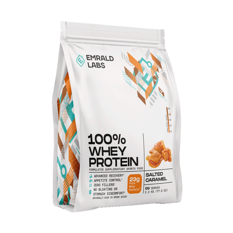 100% Whey Protein (7) & 100% Whey Protein Emrald Labs Whey blend protein 2.2kg Salted Caramel