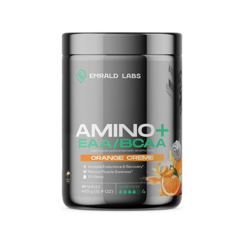 Amino+ EAA/BCAA (4) & EMRALD-Amino+-60Srv-Ora