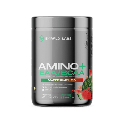 Amino+ EAA/BCAA (3) & Amino+ EAA/BCAA Emrald Labs Essential amino acids 60 Serves Watermelon