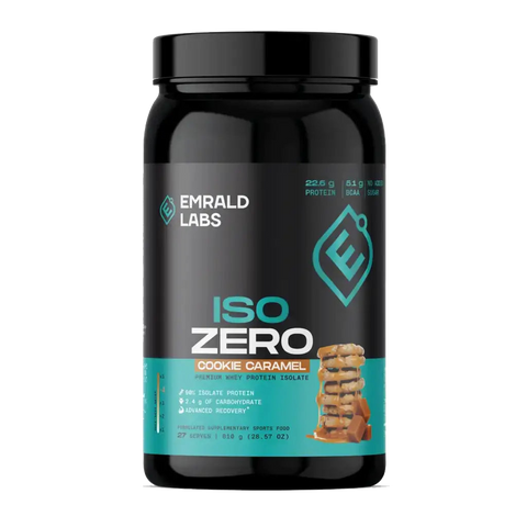 Iso Zero Protein (1) & Iso Zero Protein Emrald Labs Whey protein isolate 810g Cookie Caramel