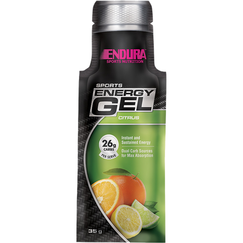 Endura Sports Gel Box & Endura-SportsEnergyGel-20x35gSatchets--Citrus