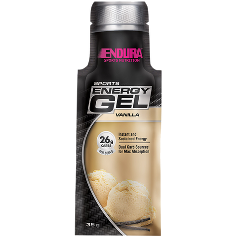 Endura Sports Gel Box (4) & Endura-SportsEnergyGel-20x35gSatchets--Vanilla