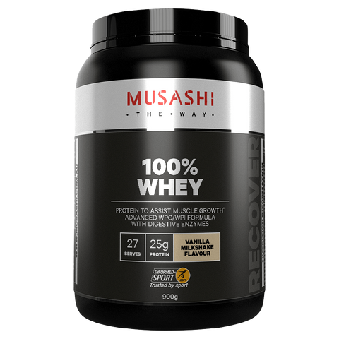 Musashi 100% Whey (1) & MUSASHI-100%WHEY-900G-VAN