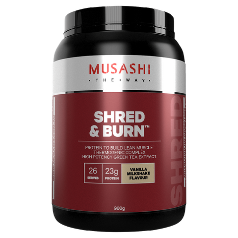 Musashi Shred and Burn (1) & MUSASHI-SHRED-BURN-900G-VAN