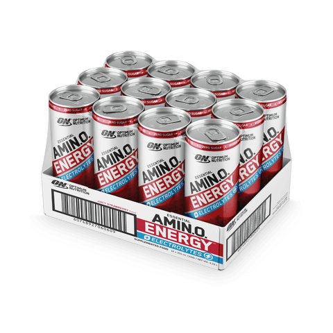 Amino Energy + Electrolyte Sparkling Can (3) & ON-AE+E-SPARKLING-BOX-STRAW