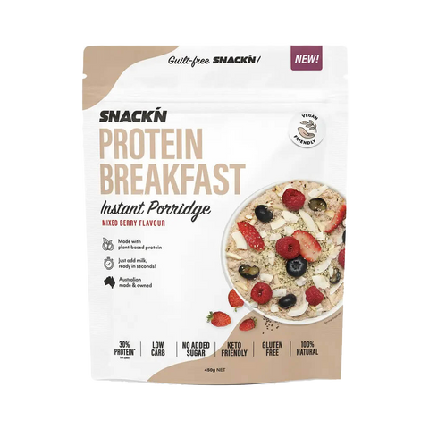 Protein Breakfast Instant Porridge (2) & SNACKN-Instant-Por-450g-MixBer