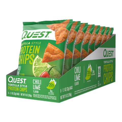 Tortilla Protein Chips & QUEST-TOR-CHP-BOX-8-CL