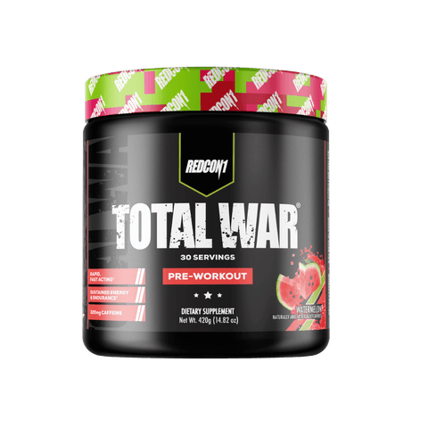 Total War (5) & Total War Redcon1 Medium stimulant pre workout powder 30 Serves Watermelon