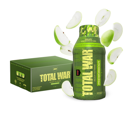 Total War RTD (1) & Total War RTD Redcon1 Drinks for pre workout Box of 12 Green Apple
