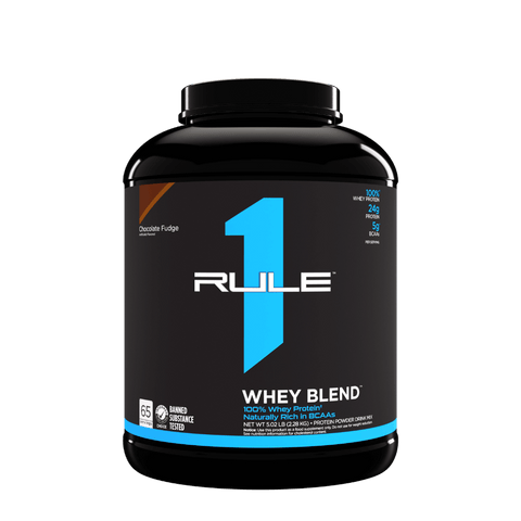 R1 Whey Blend (9) & Rule1-Whey-70Srv-2380g-ChocFudge