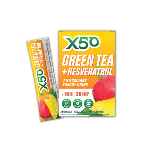 Green Tea X50 (15) & GreenTea-x50-30Srv-90g-Mango